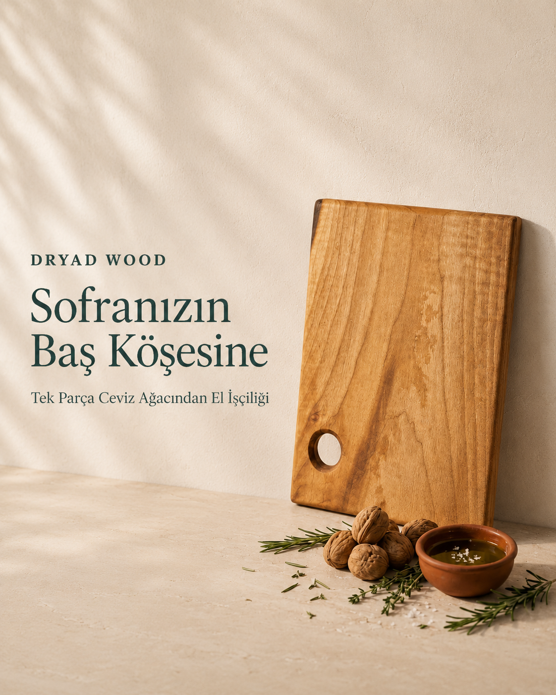 Dryad Wood Ceviz Ağacı Servis Tahtası